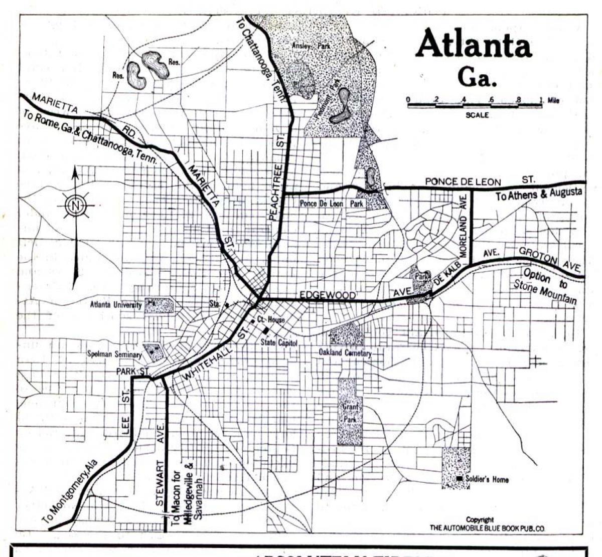 harta Atlanta, Georgia