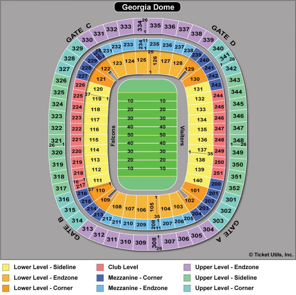 Atlanta Falcons stadion hartă