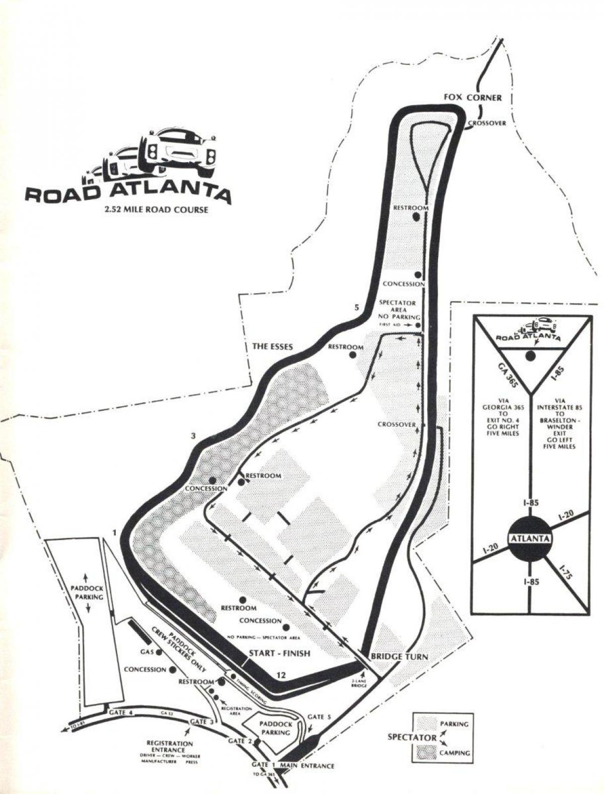 harta road Atlanta urmări