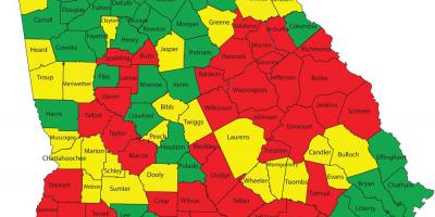 Atlanta, Georgia county arată hartă
