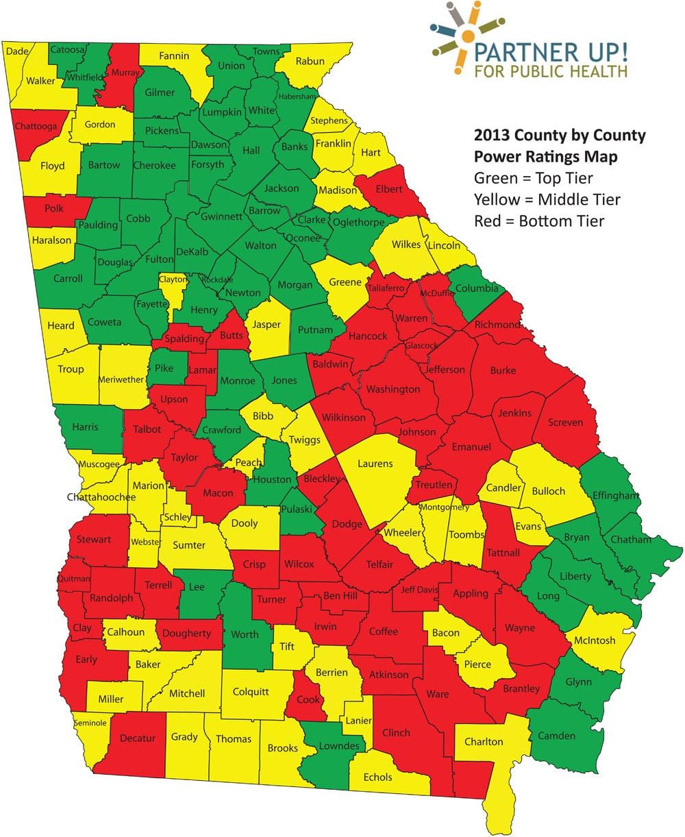 Atlanta, Georgia county arată hartă