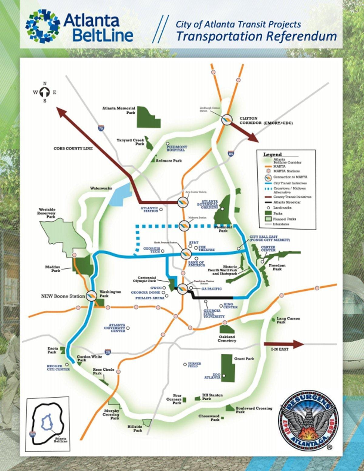 harta beltline Atlanta