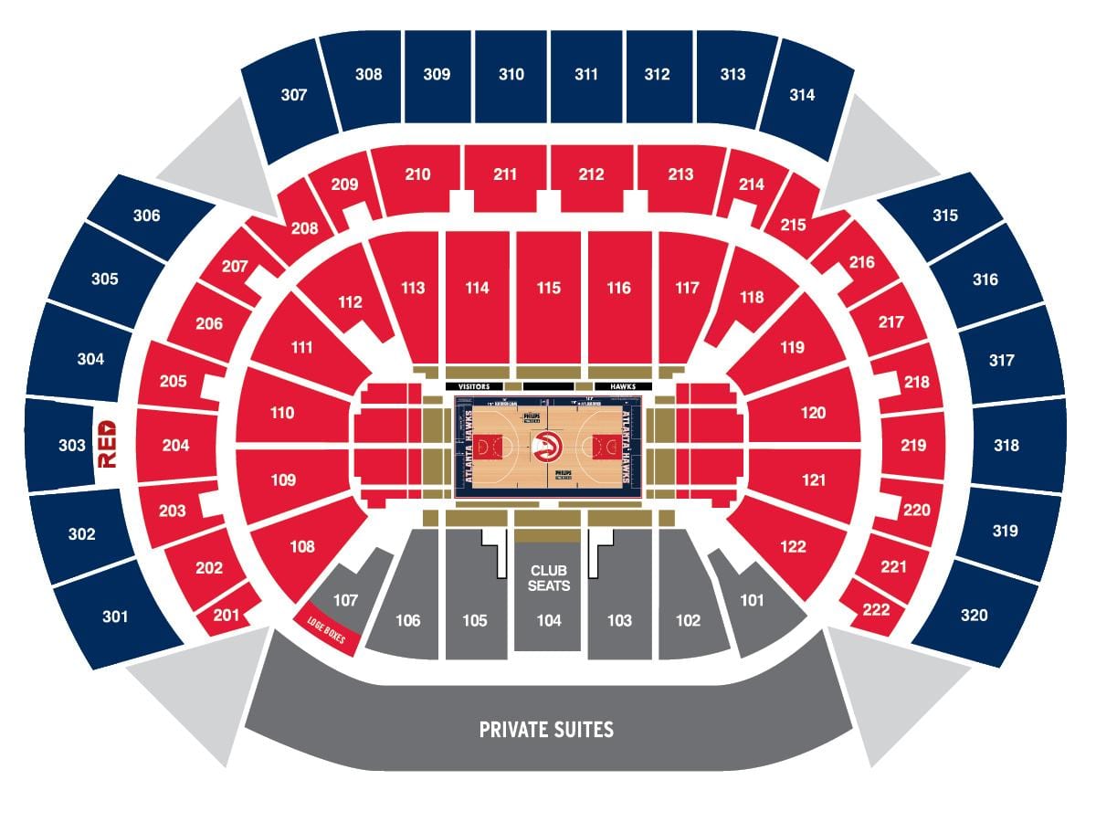 Philips arena scaun hartă