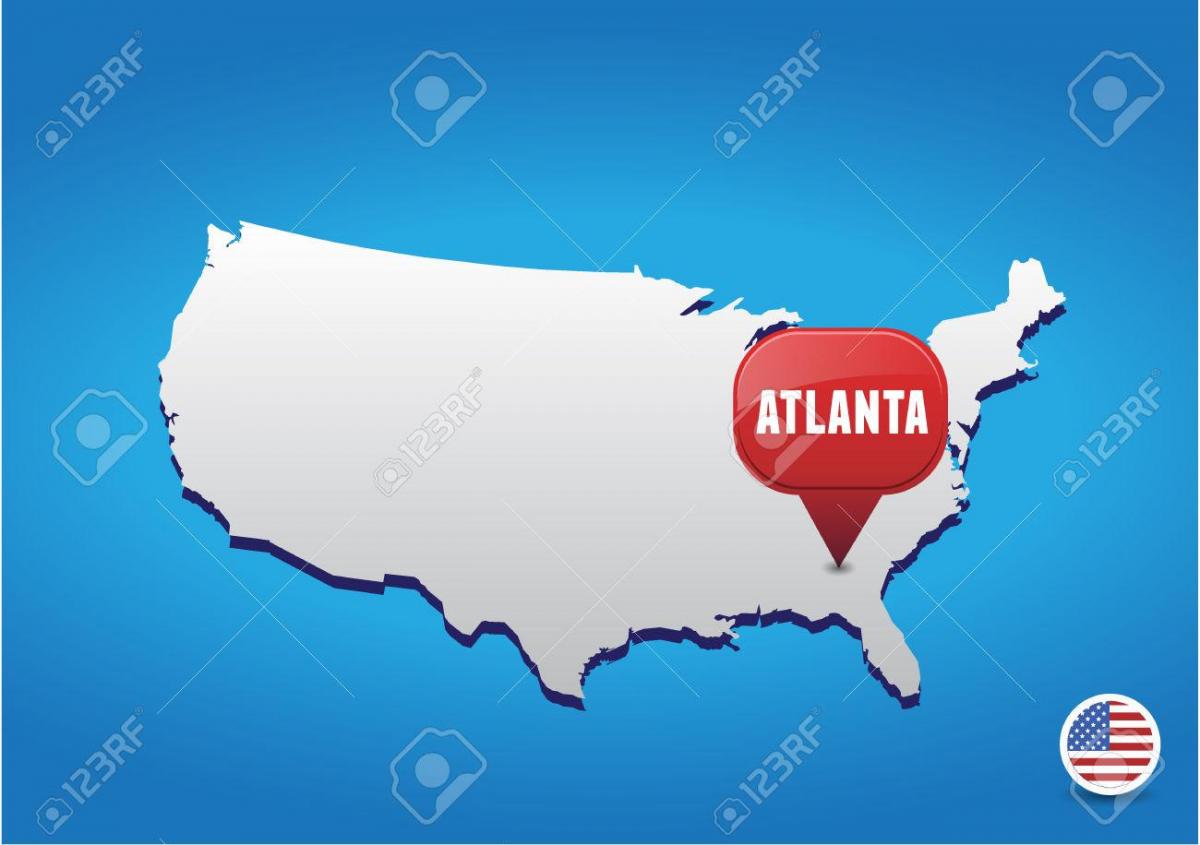 Atlanta, în statele UNITE ale americii hartă
