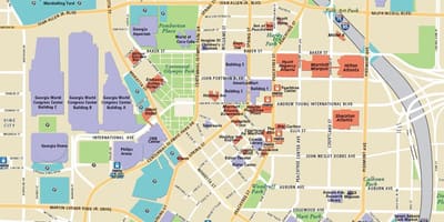 Atlanta atracții turistice hartă
