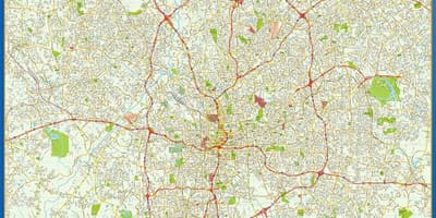 Harta strada din Atlanta