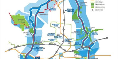 Beltline Atlanta arată hartă