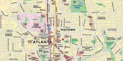 Harta midtown Atlanta