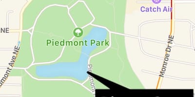 Parcul Piedmont hartă