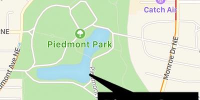 Parcul Piedmont hartă