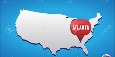 Atlanta, în statele UNITE ale americii hartă